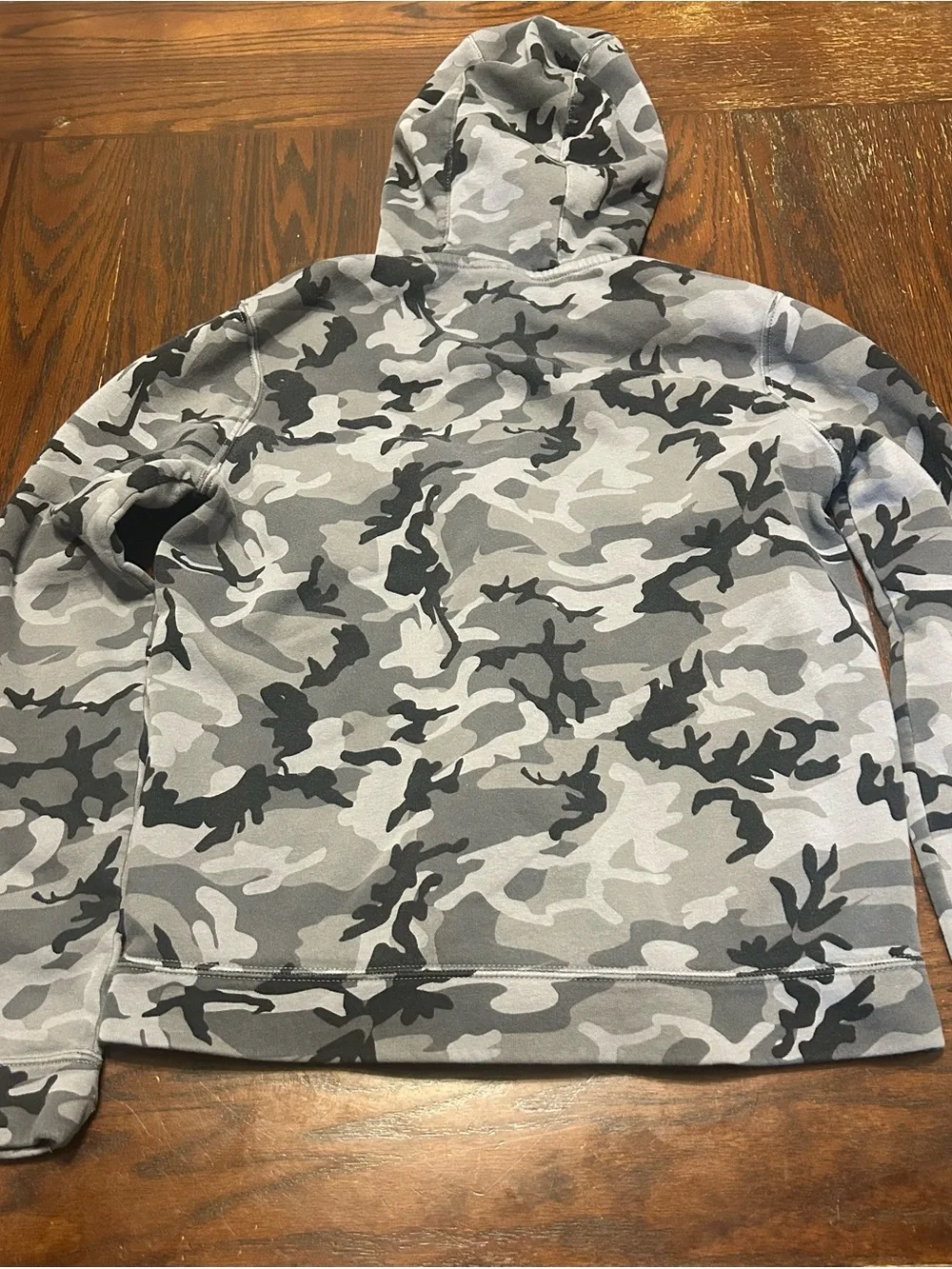 Nike Gray & Black Camo Zip-Up Hoodie